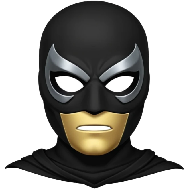 marvel character black holt with iconic black mask emoji