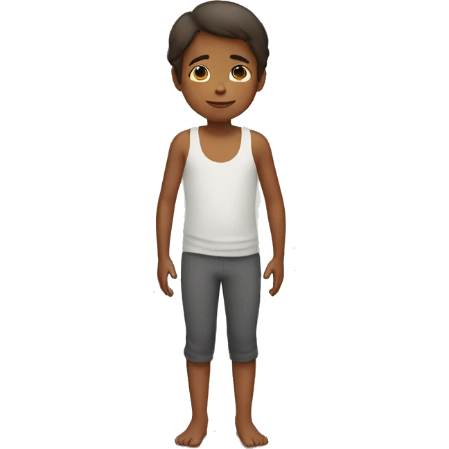 boy  in Tadasana yoga emoji