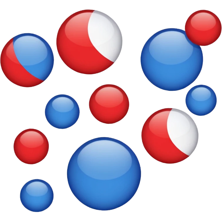 % in the color of the American flag emoji