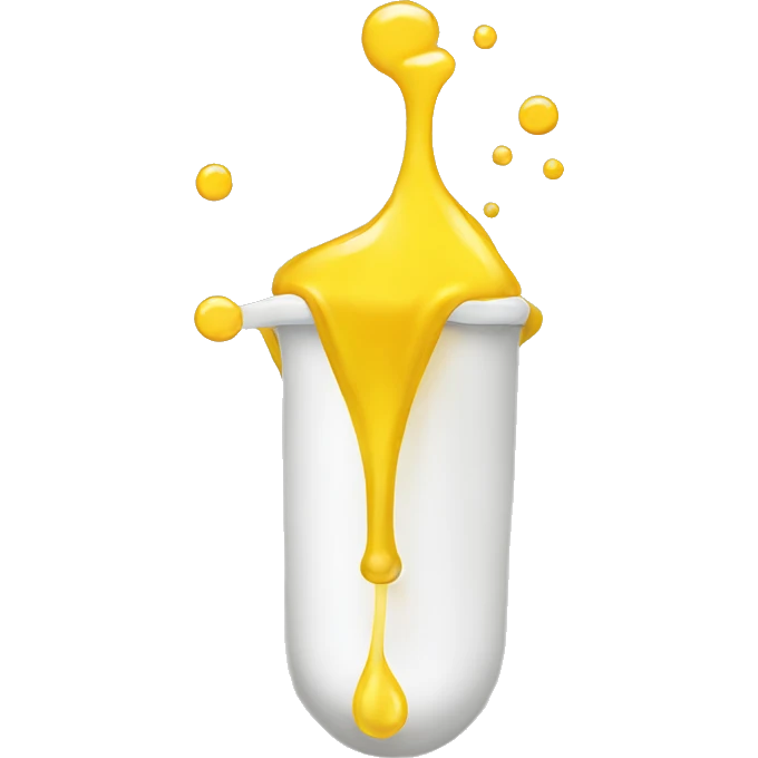 Yellow liquid coming out of a tube emoji