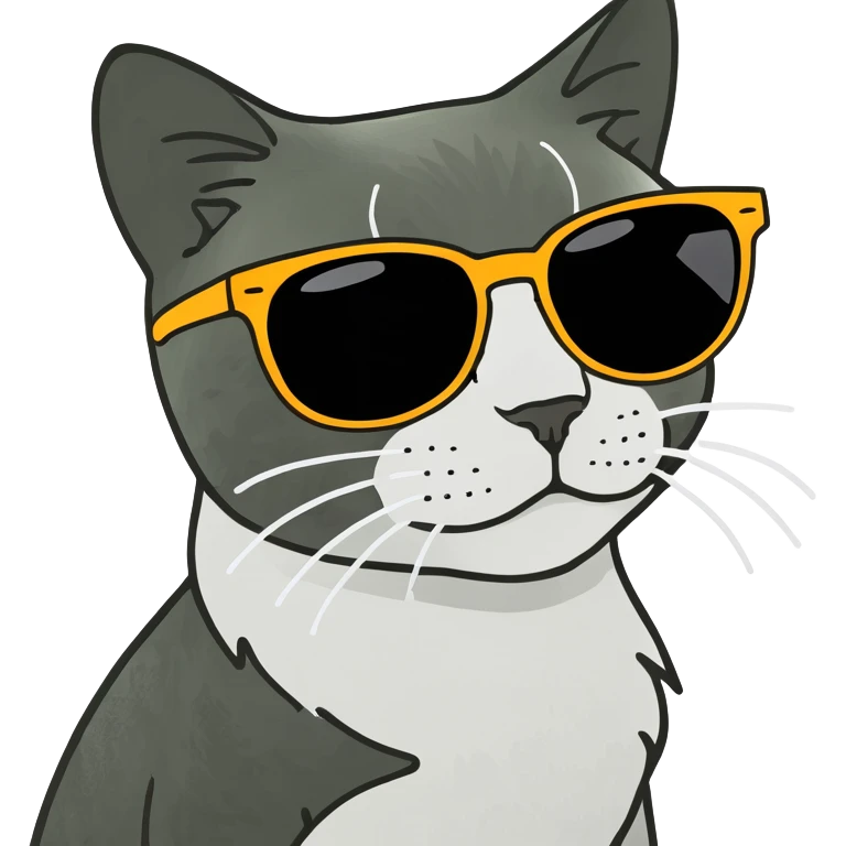 Cat with sunglasses emoji