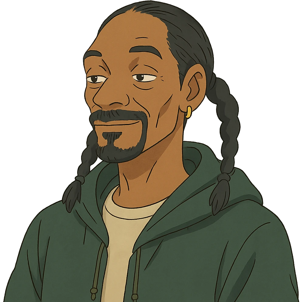ghibli style Snoop Dogg emoji