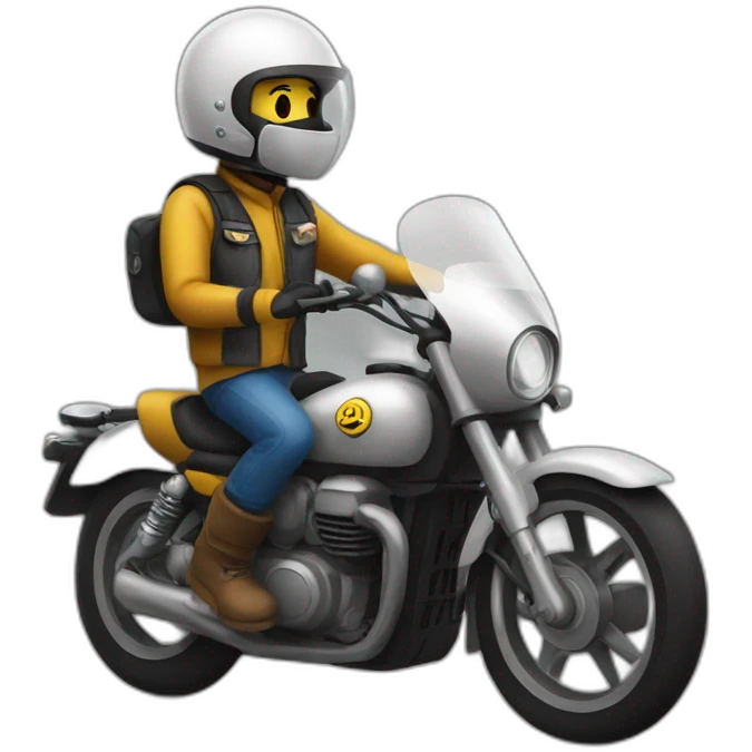 Chat sur moto emoji