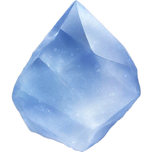 single blue himalayan salt crystal emoji