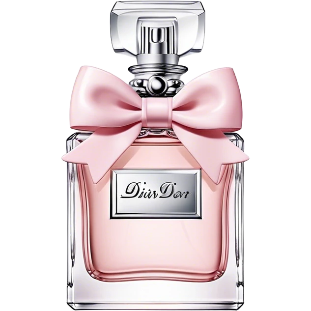 Dior miss dior eau de parfum, bow bottle, light pink emoji