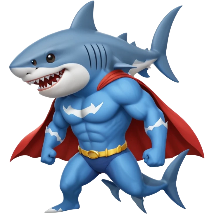 superhero shark emoji