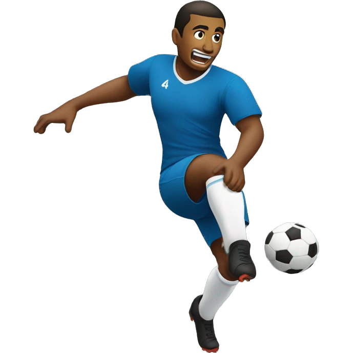 a man doing kick ups with a soccer ball emoji