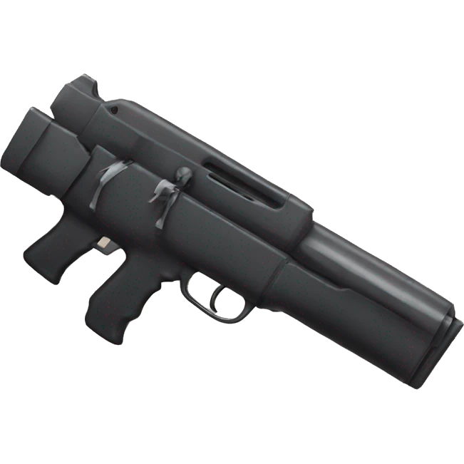 Black gun with bow  emoji