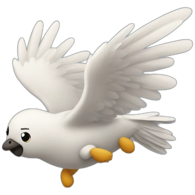 Flying peacfully emoji