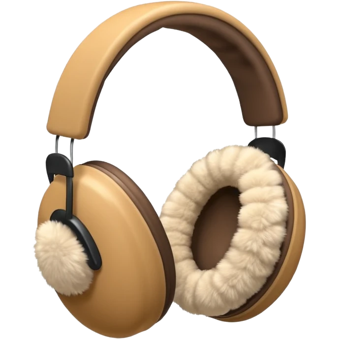 Warm beige fluffy earmuffs emoji