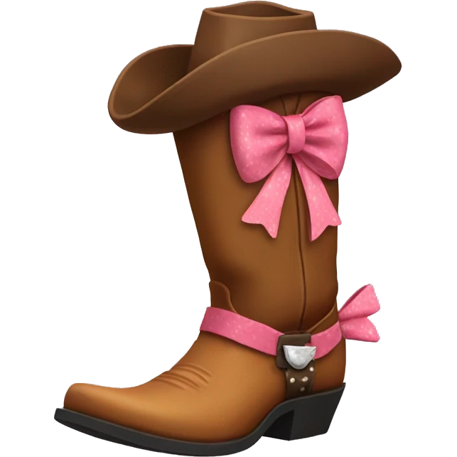 Cowboy boot with a bow on the side emoji