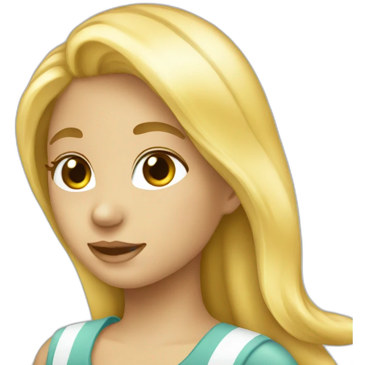 dolphin-with-blonde-hair emoji