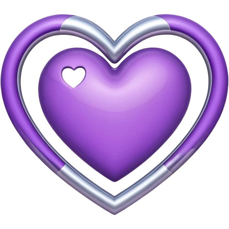 Purple Heart add infinit loop symbol emoji