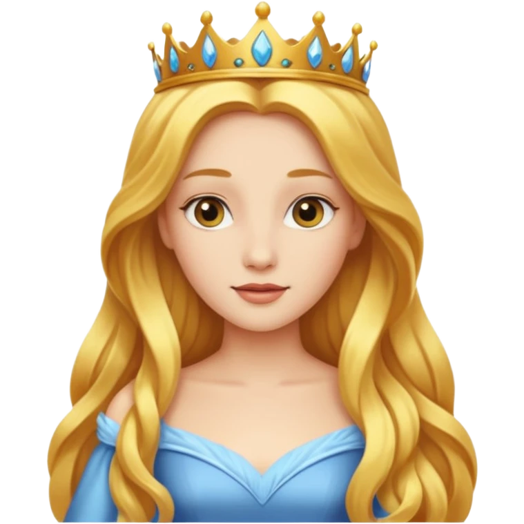 Princess with Flowing Golden Hair emoji
