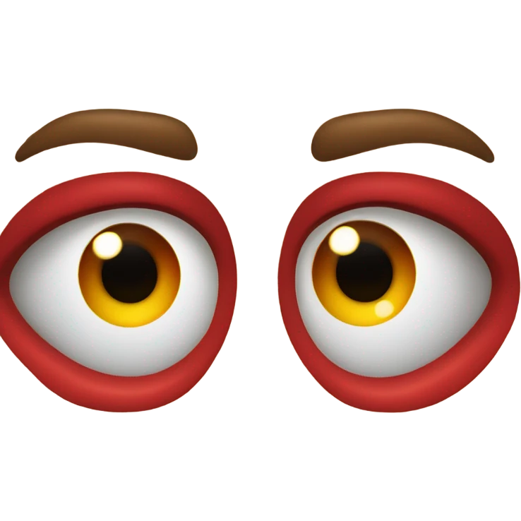 Red eyes emoji
