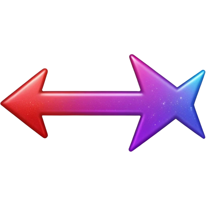 color gradient between red and purple glitter arrow right emoji
