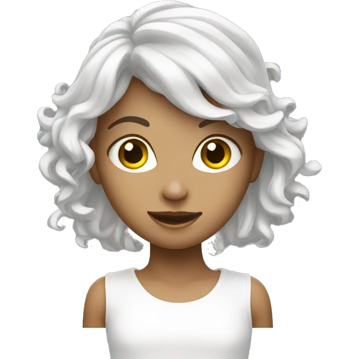 White Dancing girl head emoji