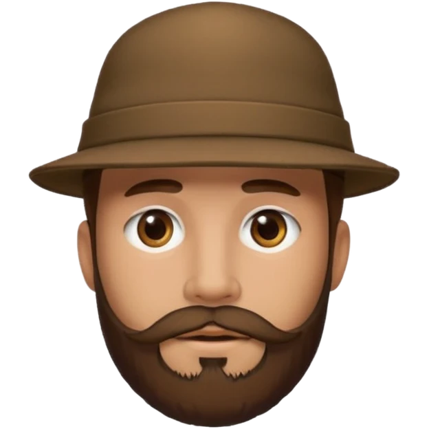 a man with hat and face piercing and bearded emoji