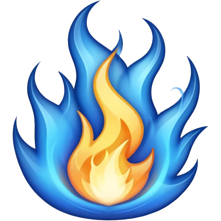Create a blue flames emoji emoji