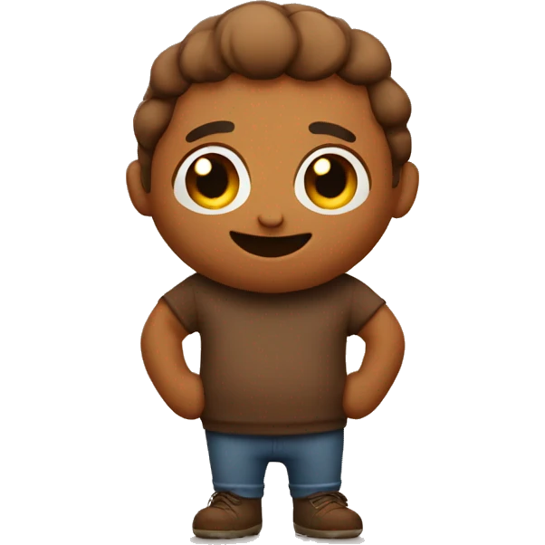 Brown hearty emoji