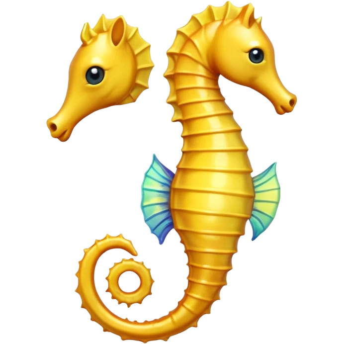 Seahorse yellow emoji