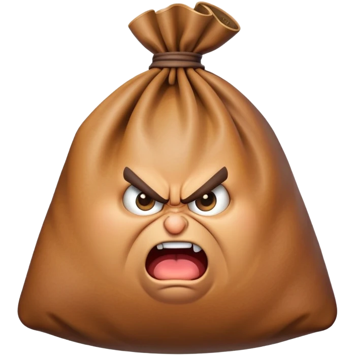 angry bag of money emoji