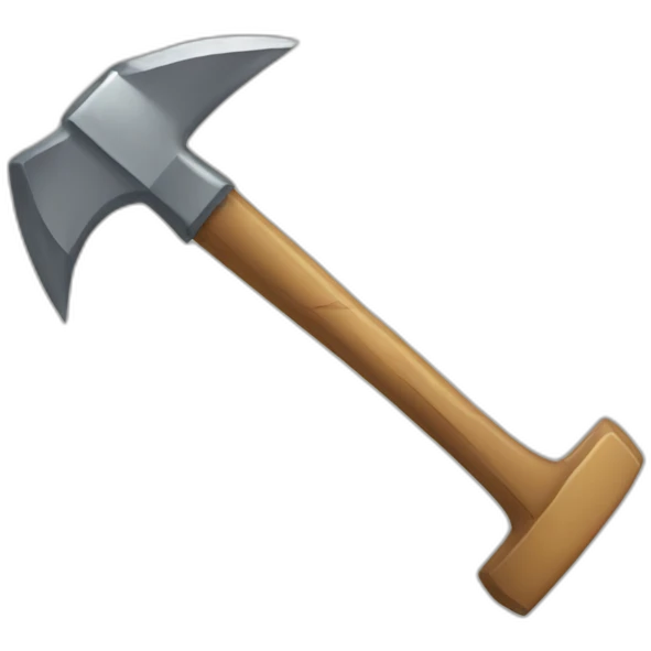 pickaxe cartoon emoji