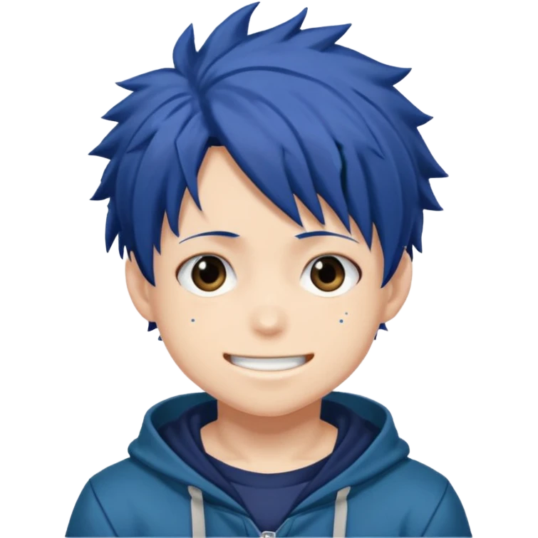 dabi from my hero academia with a cute expression emoji
