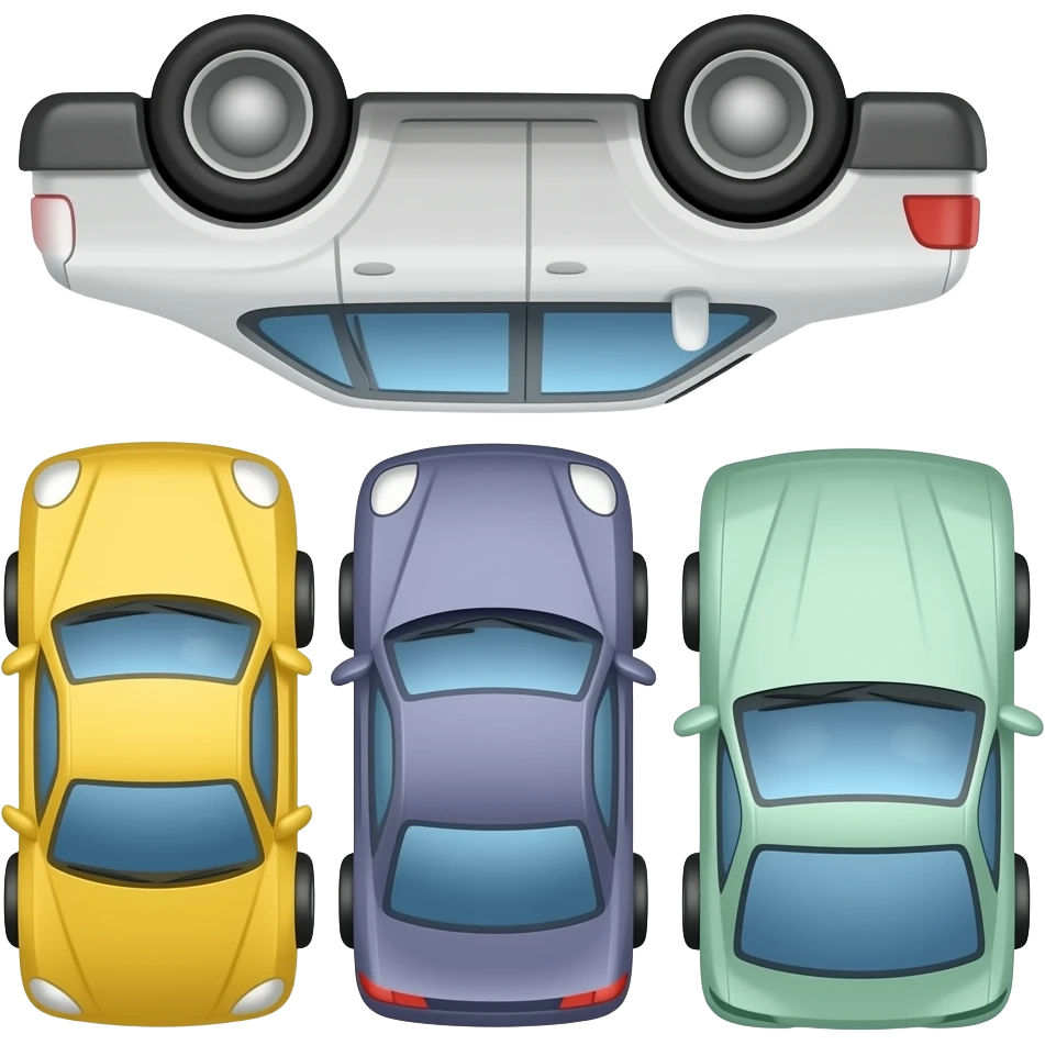 Upside down Cars emoji