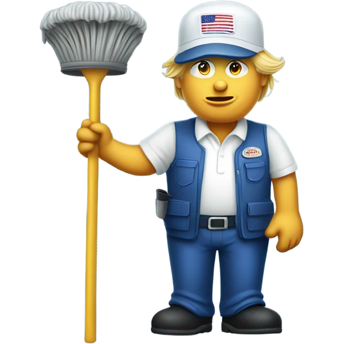Donald Trump as a janitor emoji