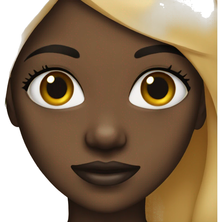 A black girl with a septum piercing  emoji