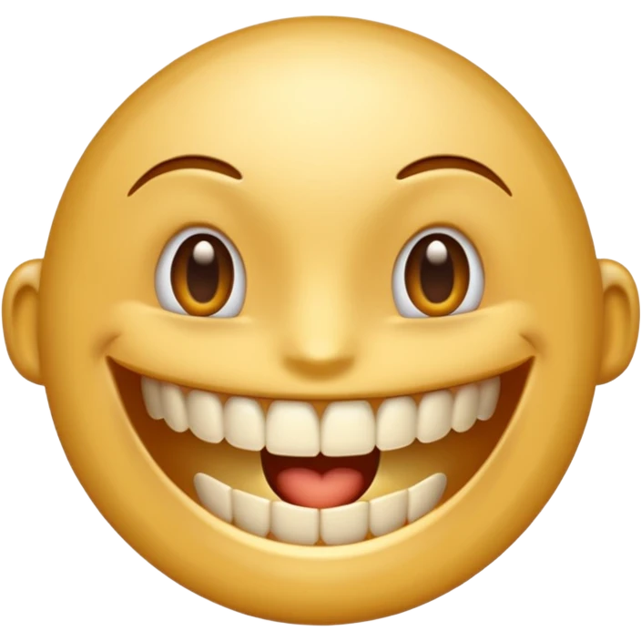 An emoji checking it's grillz emoji