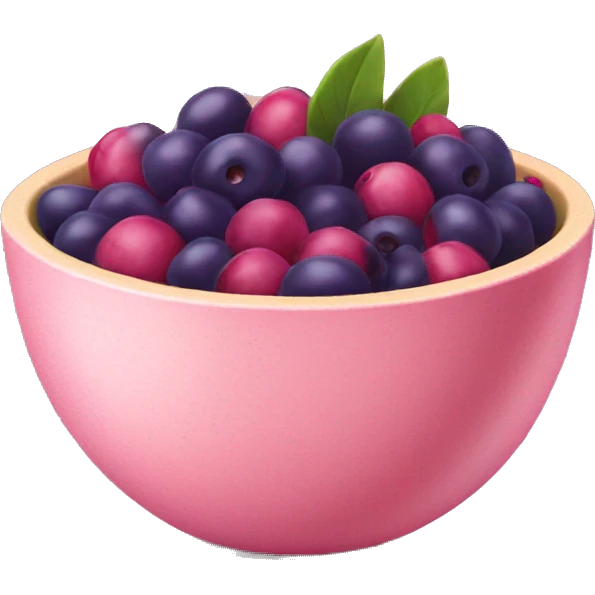 Pink açaí bowl emoji