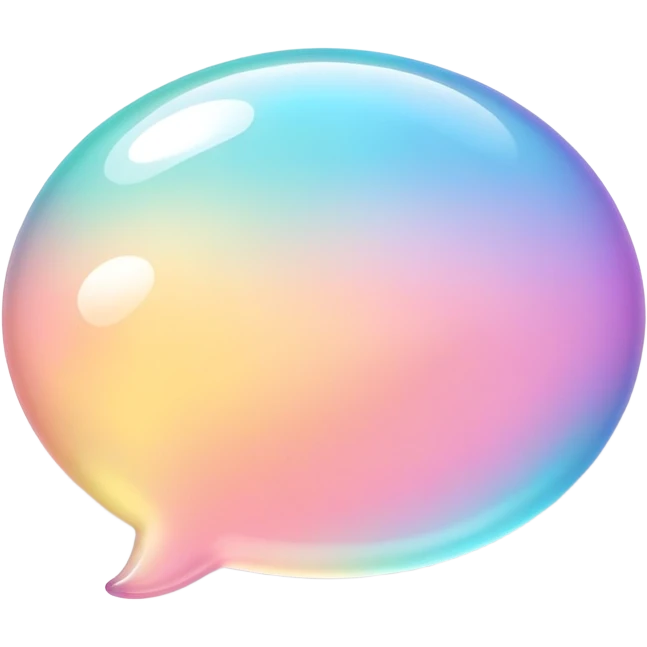 Pastel colors talking bubble emoji