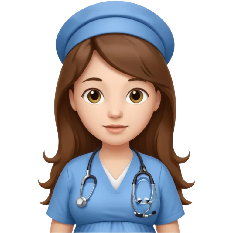 pregnant long haired nurse emoji