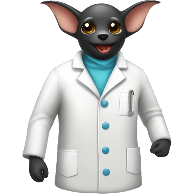 lab white coat bat emoji