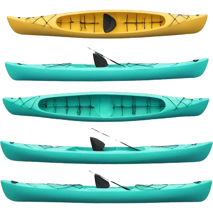 Turquoise Kayak transparent emoji