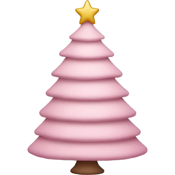 Pastel pink Christmas tree emoji