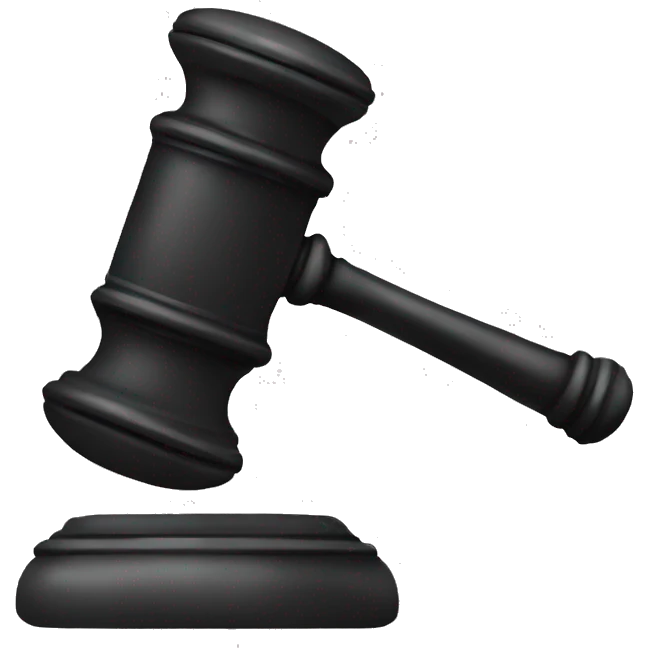 A JUDGE HOLDING A GAVEL emoji