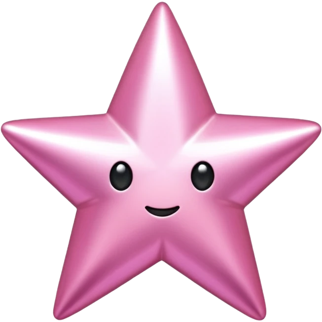 a pink metallic star  emoji
