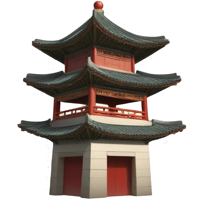 architecture china bell tower and drum tower emoji