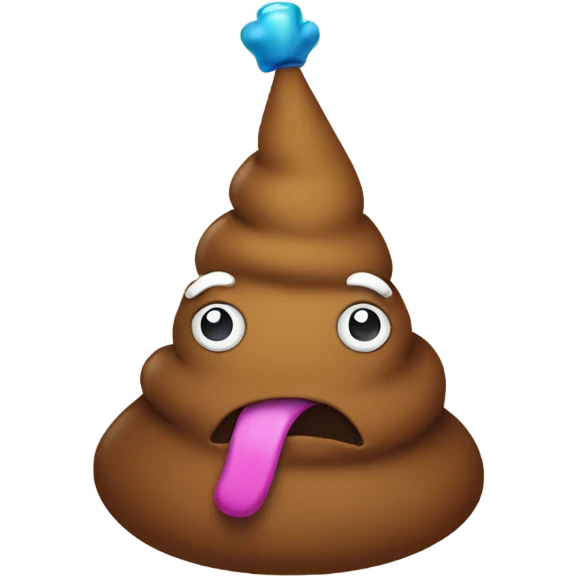 poop wearing party hat emoji