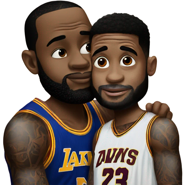 Duffy kissing LeBron  emoji