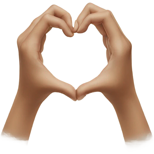 Heart hands emoji