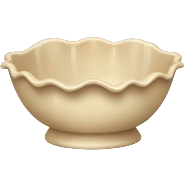 Beige scalloped bowl emoji