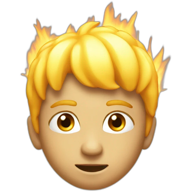 Tête en feux emoji
