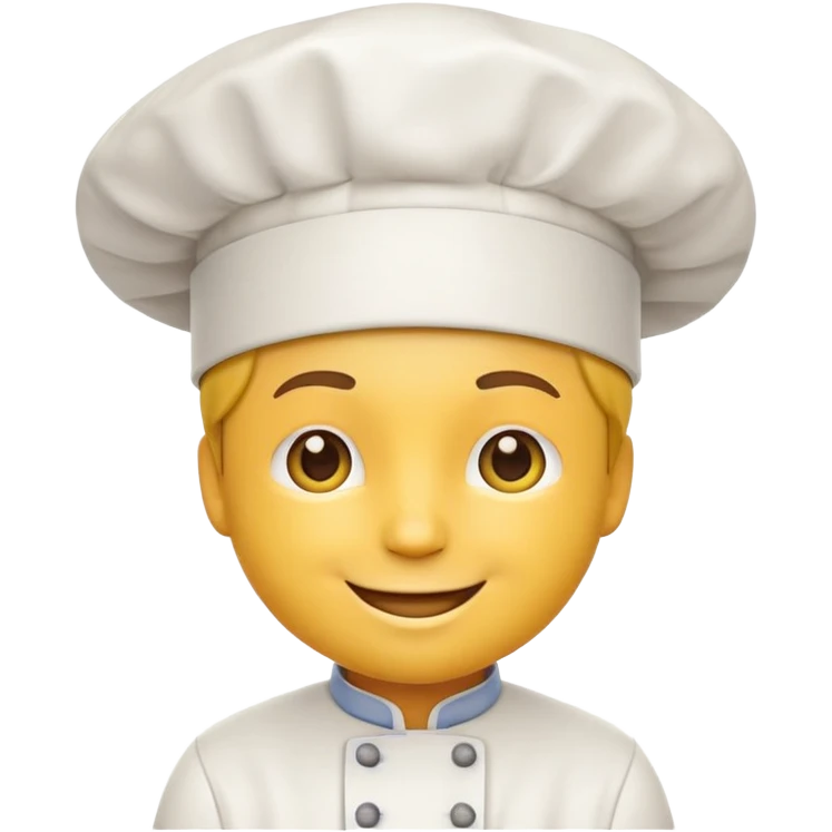 Emoji yellow wears the chef hat emoji
