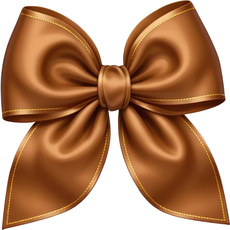 Brown aesthetic bow emoji