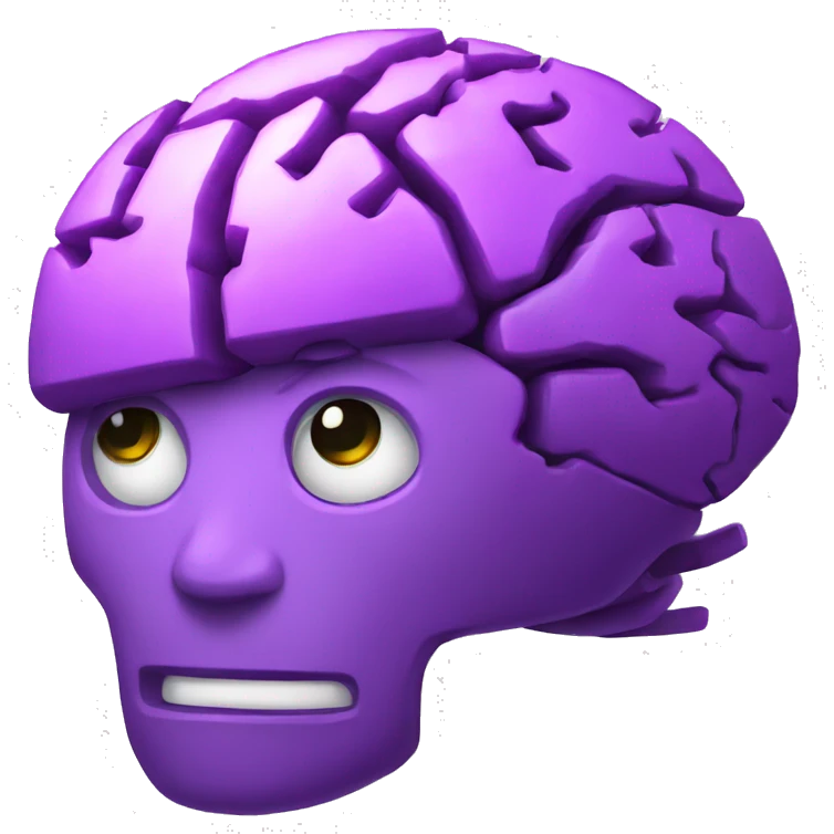 purple brain lightning bolt robot emoji
