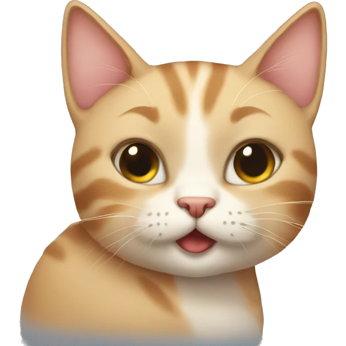 Cat blushing  emoji